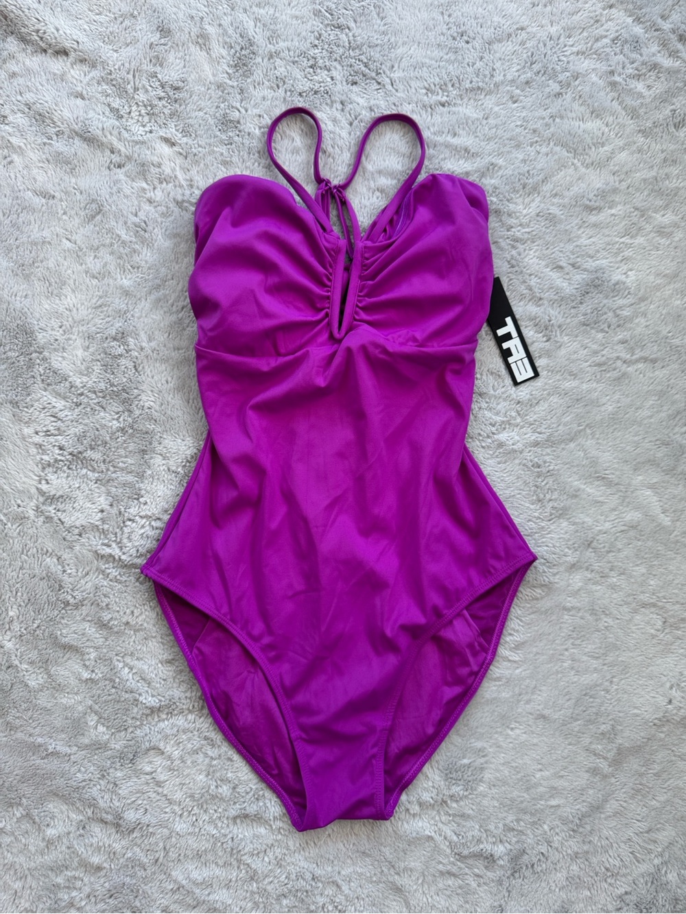 TA3 Converty Snatched Waist Lace Up Corset Back Swimsuit Orchid Medium Regular